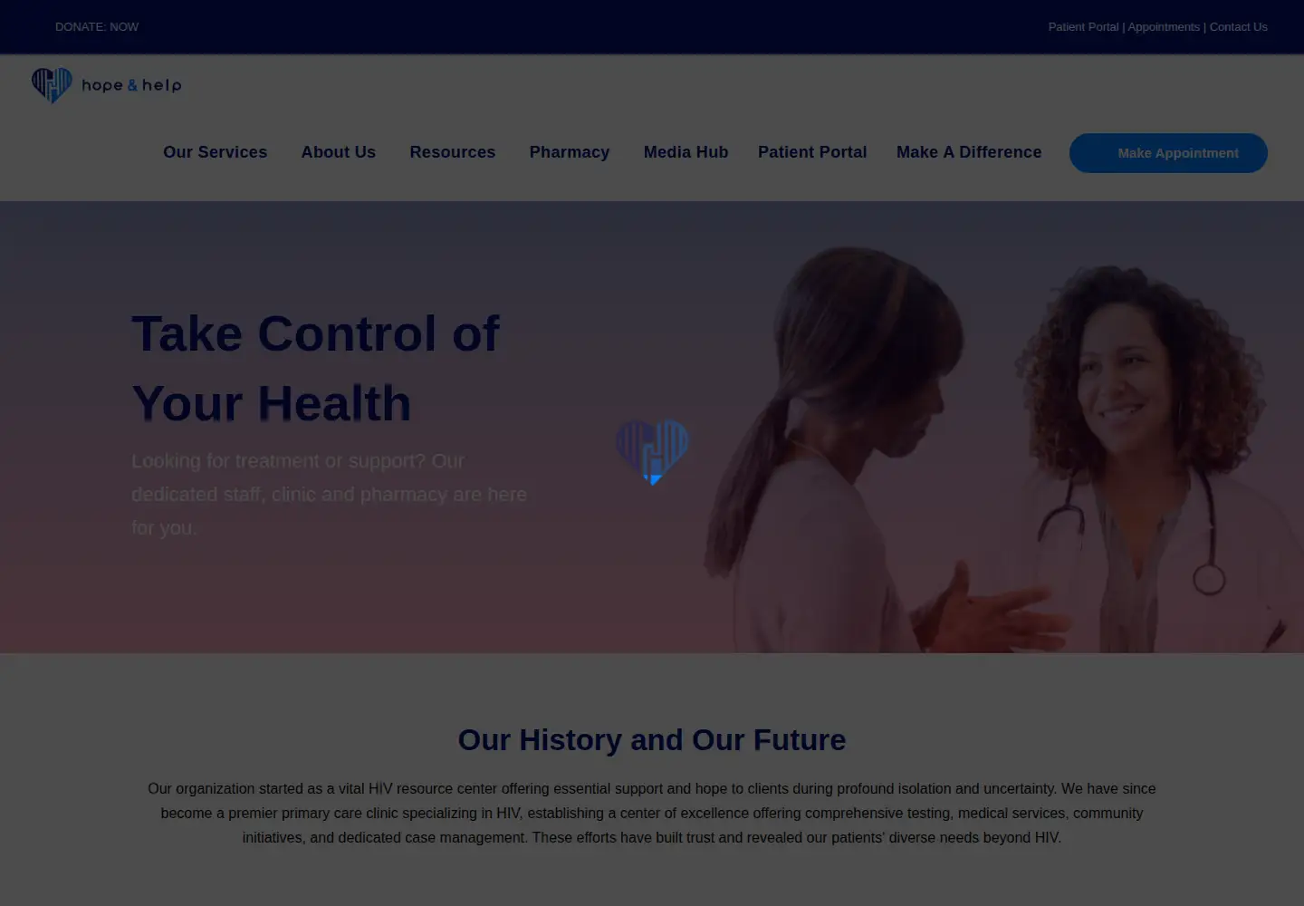 Screenshot of hopeandhelp.org