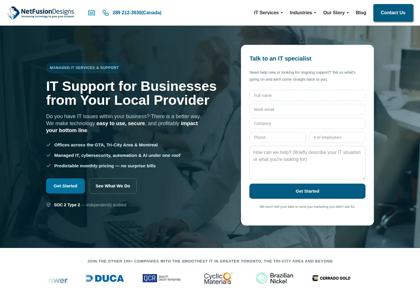 Screenshot of nfd.ca