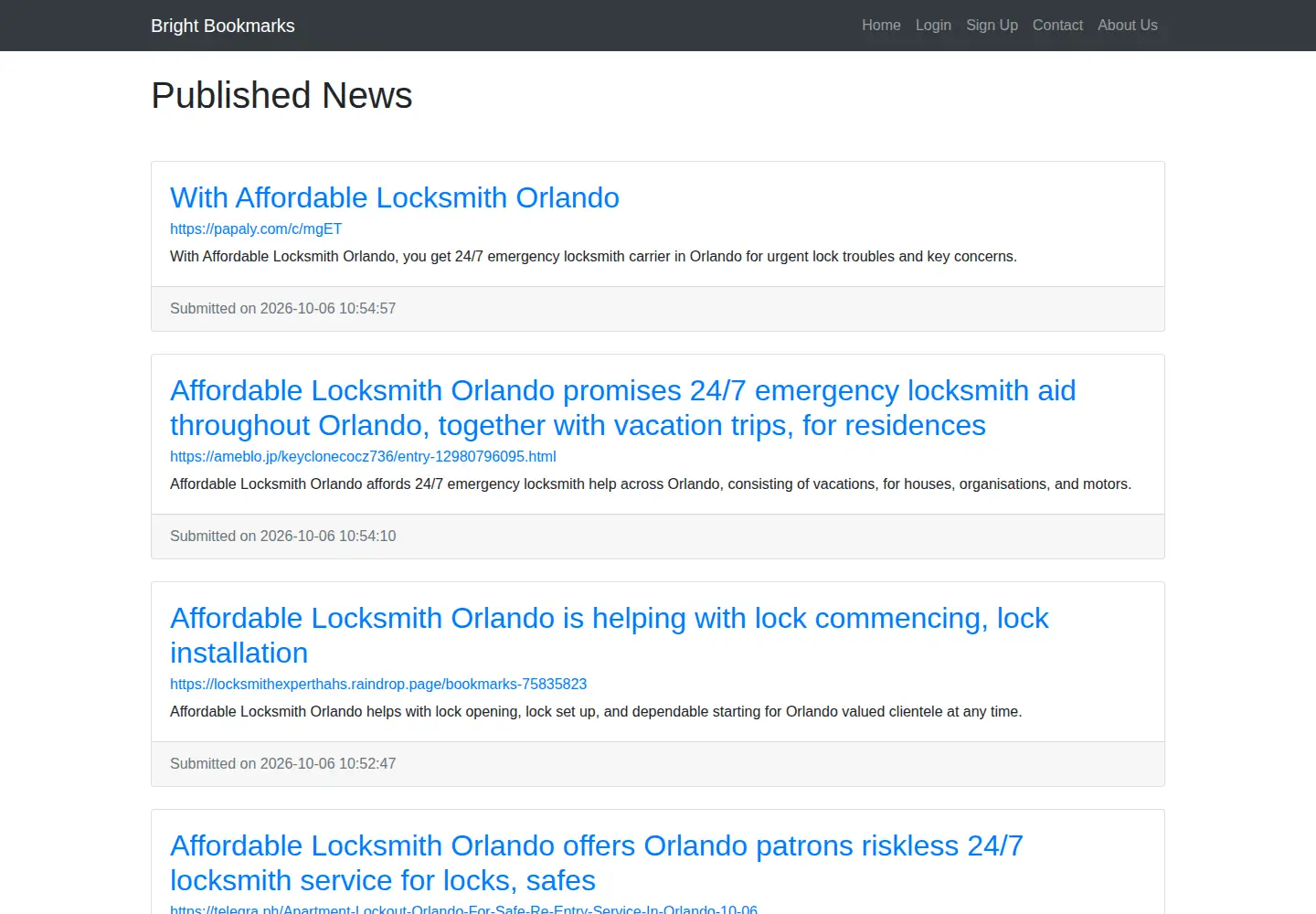 Screenshot of bright-bookmarks.win