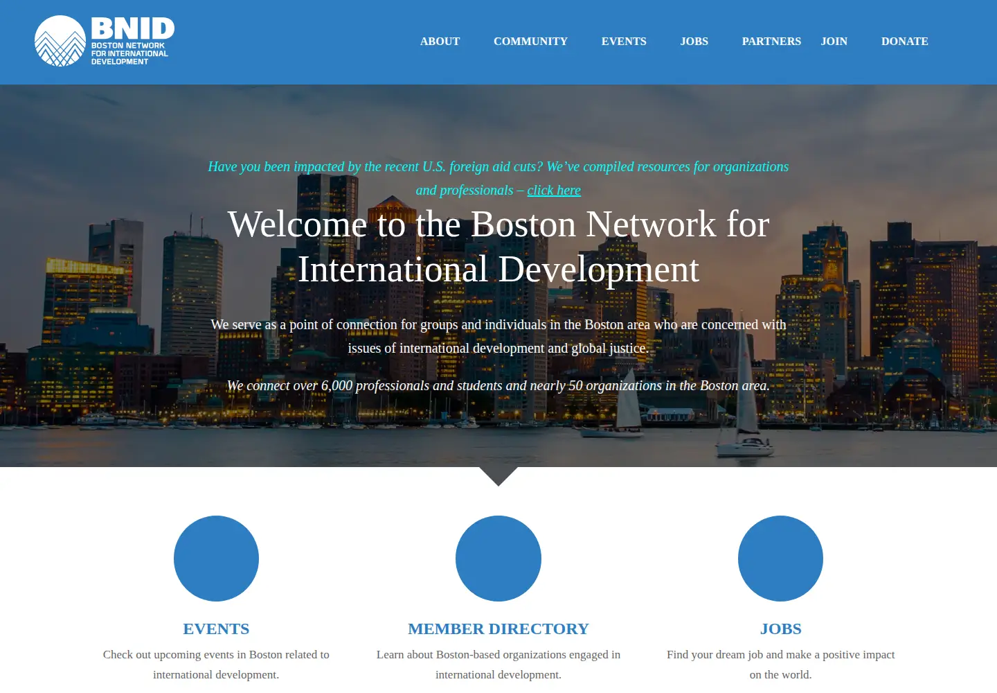 Captured homepage of bnid.org in the current scan