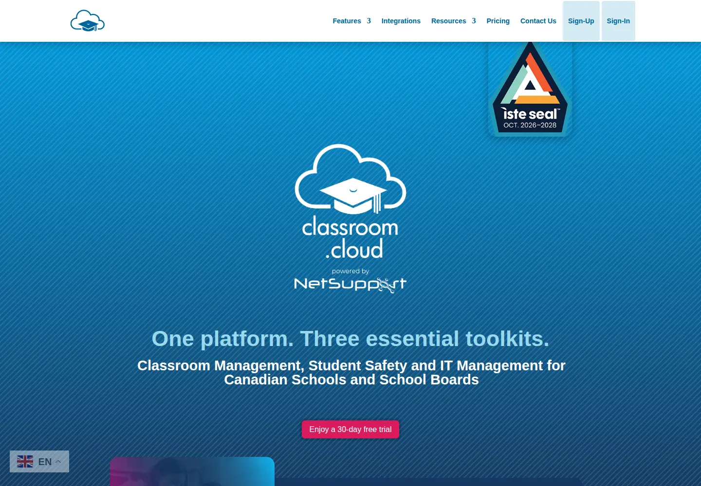 Screenshot of classroom.cloud