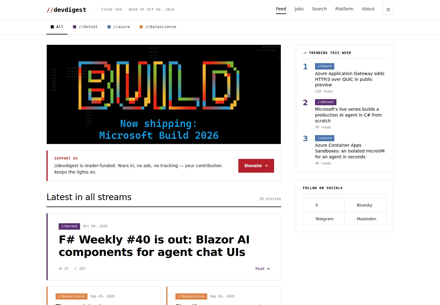 Screenshot of devdigest.today