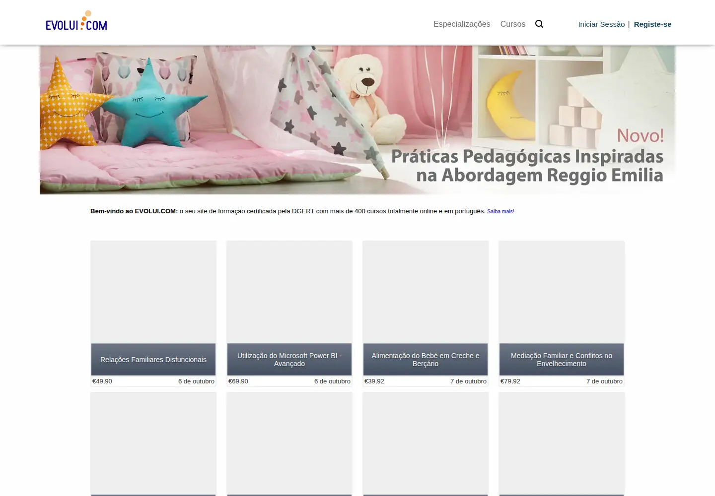 Screenshot of evolui.com