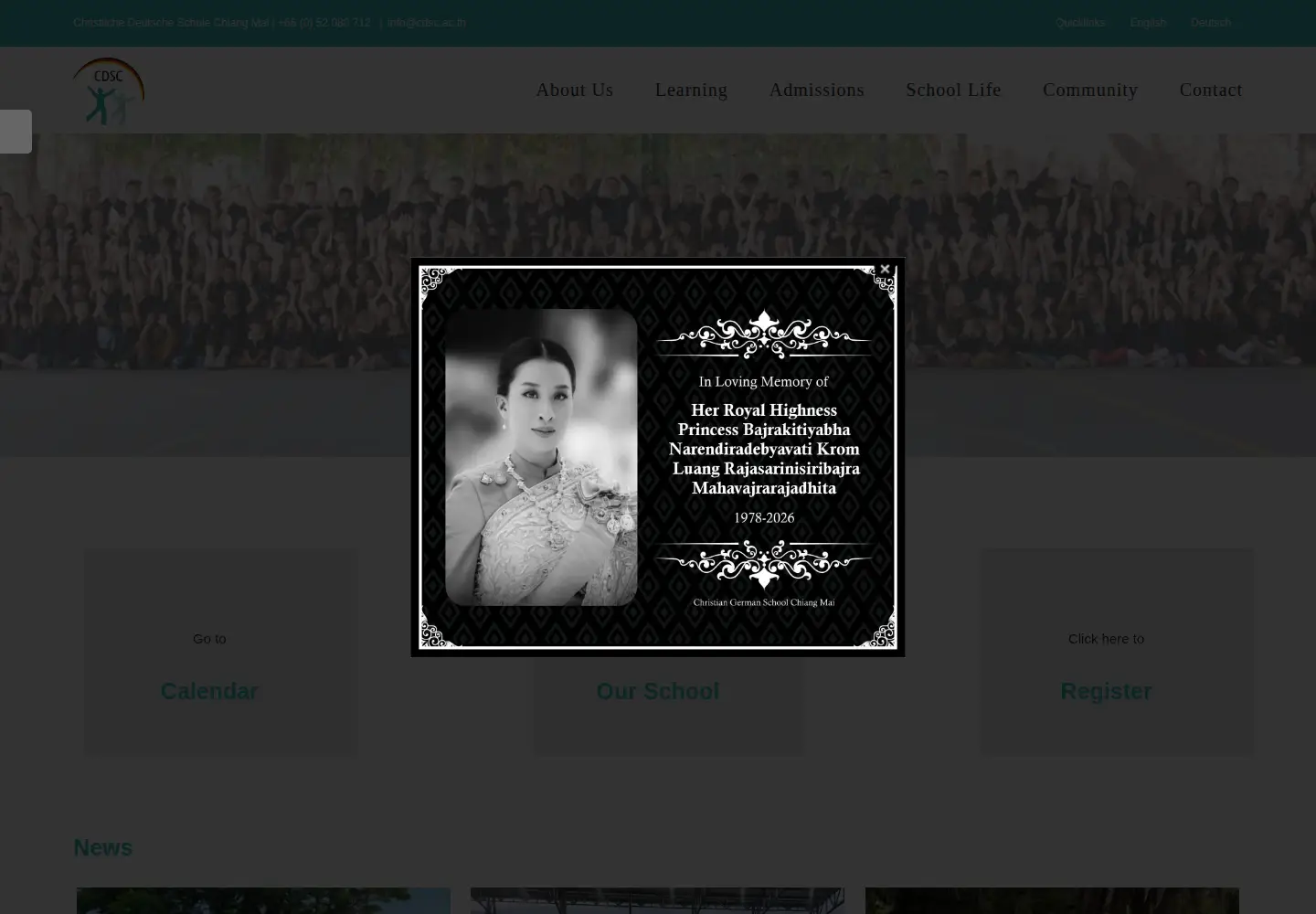 Screenshot of cdsc.ac.th