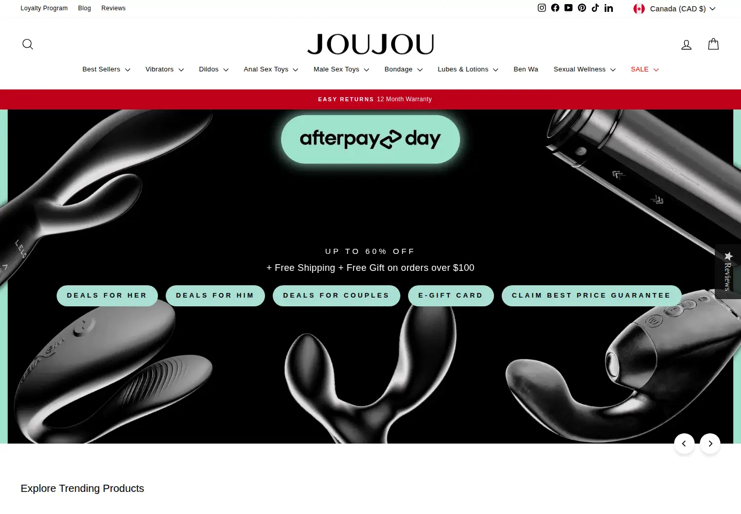 Screenshot of joujou.com.au