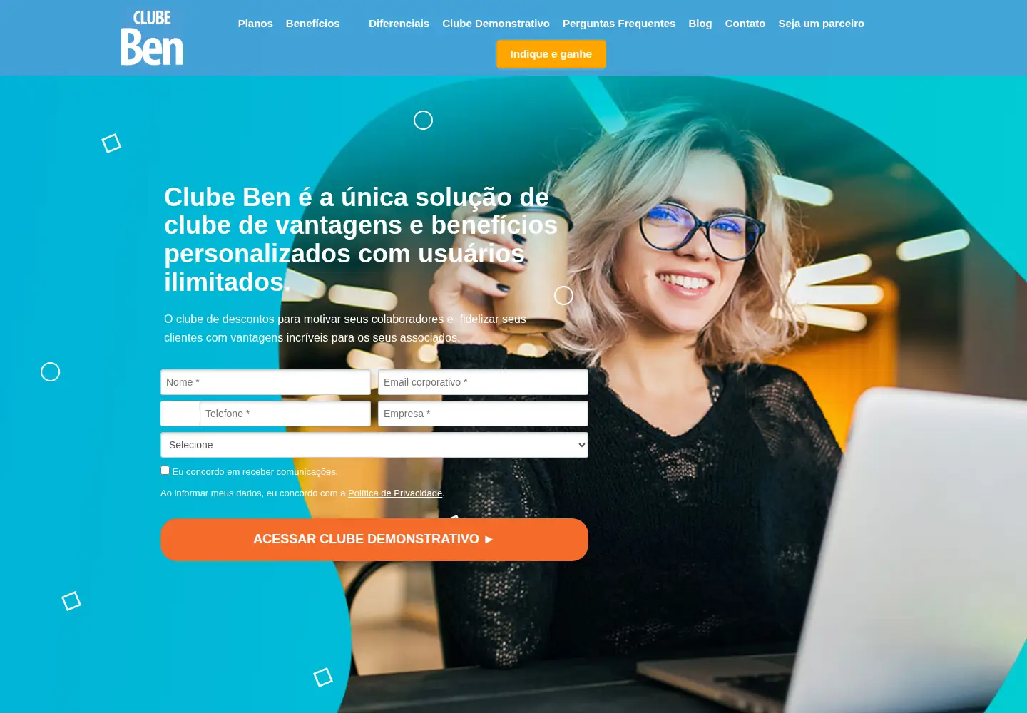 Screenshot of clubeben.com.br
