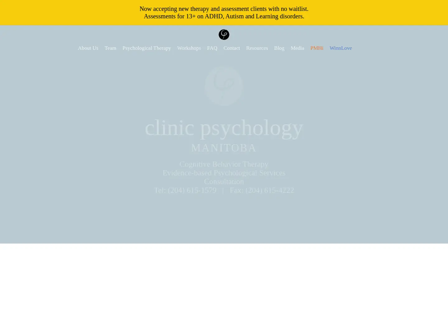 Captured homepage of clinicpsychology.com in the current scan