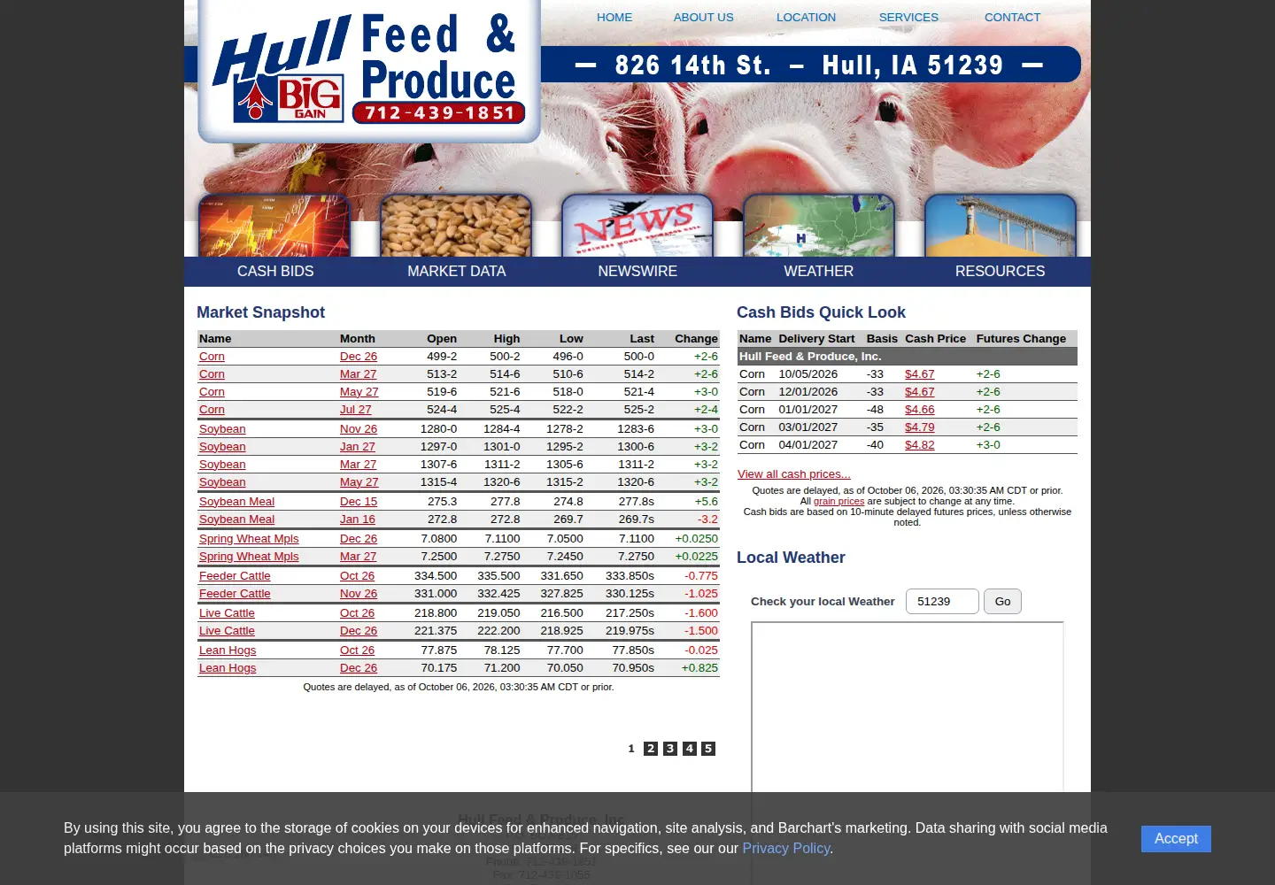 Screenshot of hullfeed.com