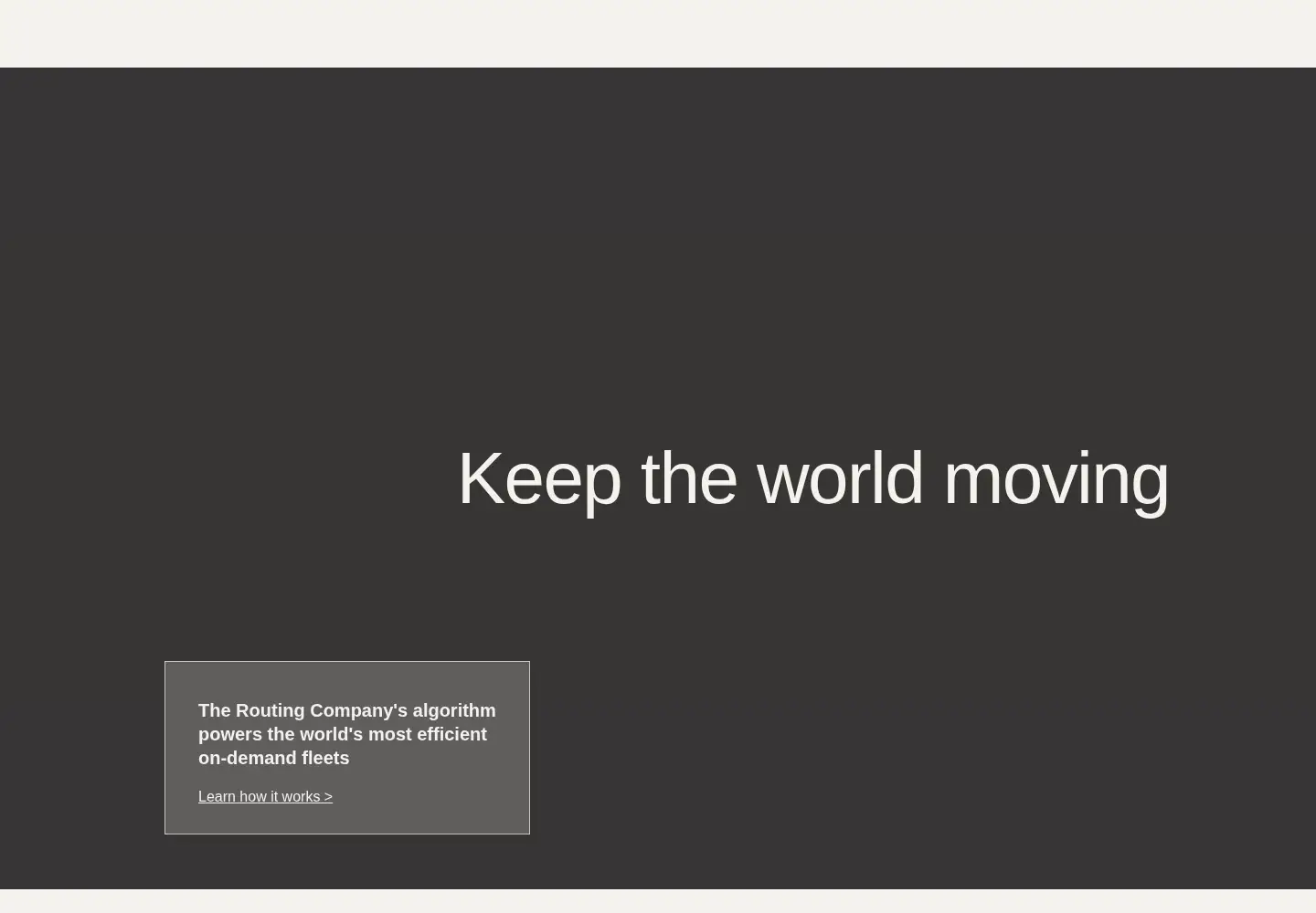 Screenshot of theroutingcompany.com