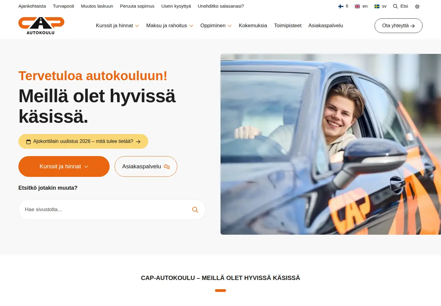 Screenshot of cap.fi