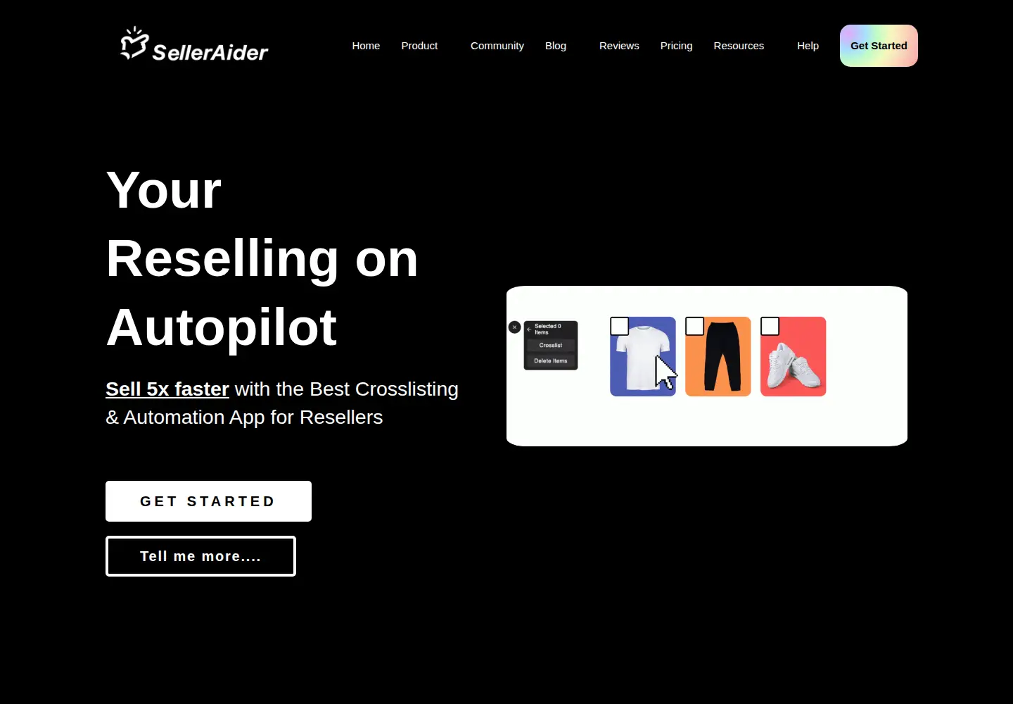 Screenshot of selleraider.com