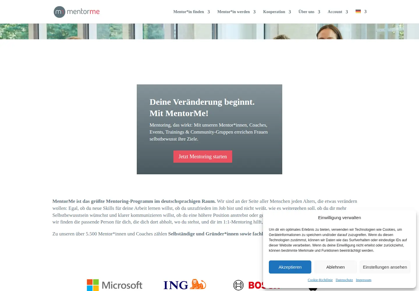 Screenshot of mentorme-ngo.org