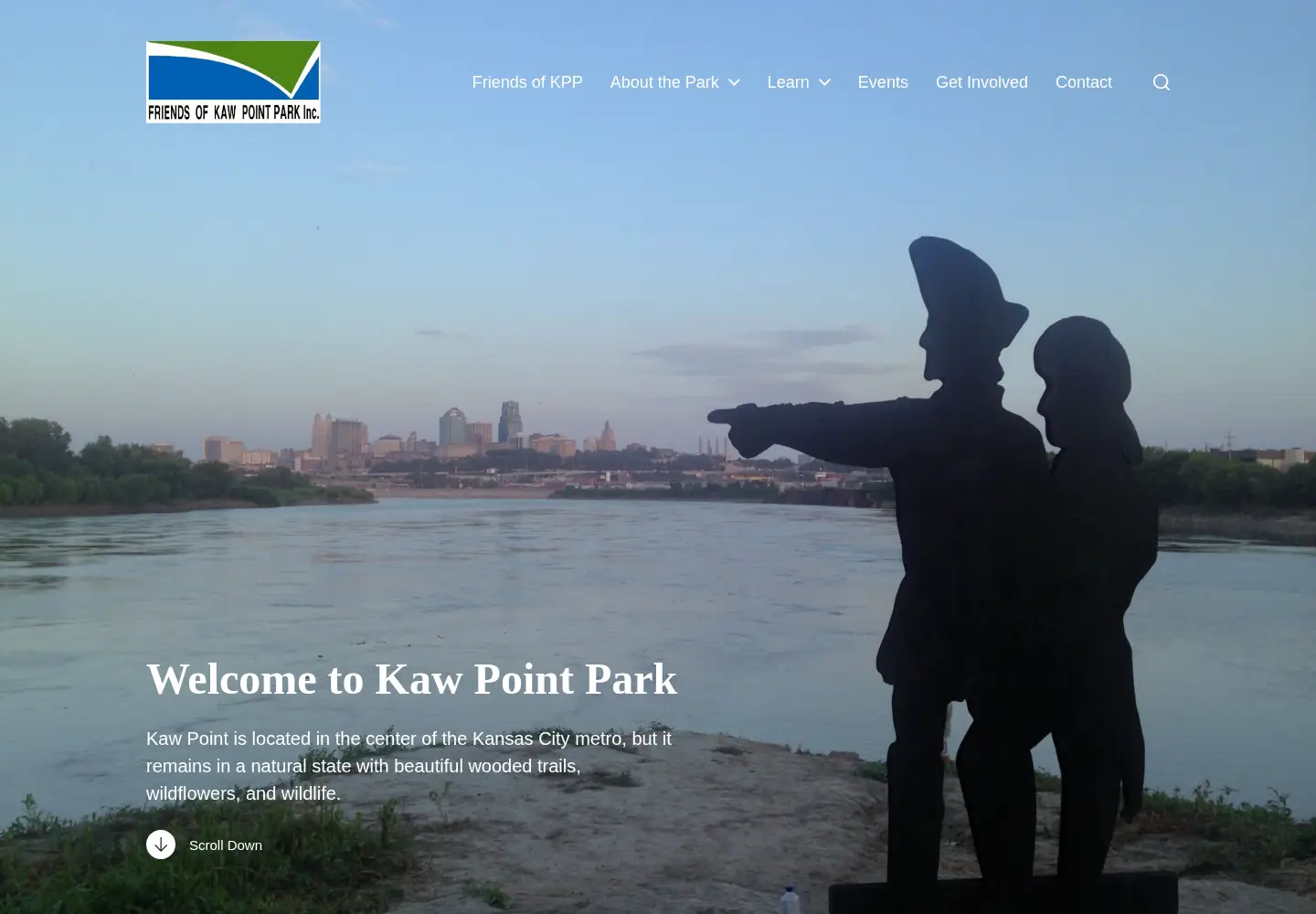 Screenshot of kawpointpark.org