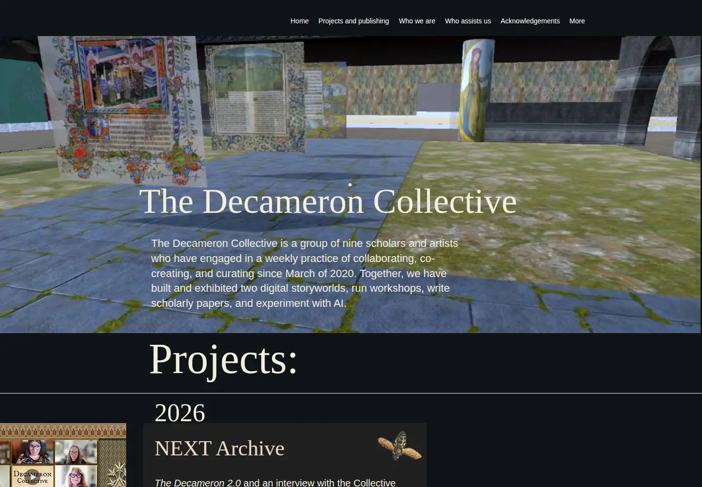 Captured homepage of decameroncollective.com in the current scan