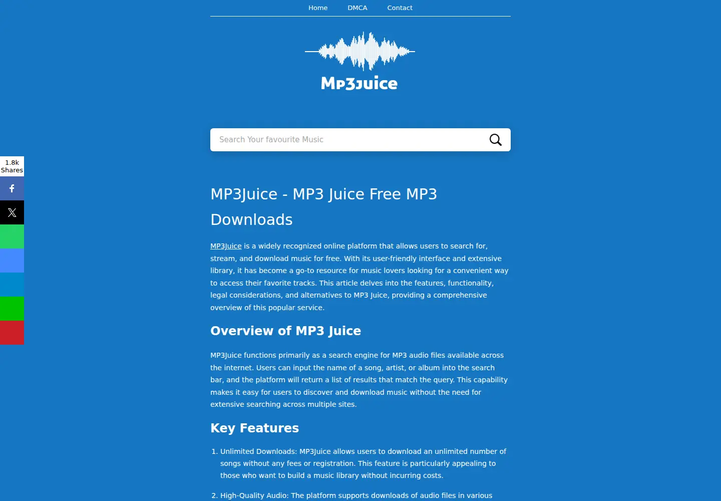 Screenshot of mp3juices.link