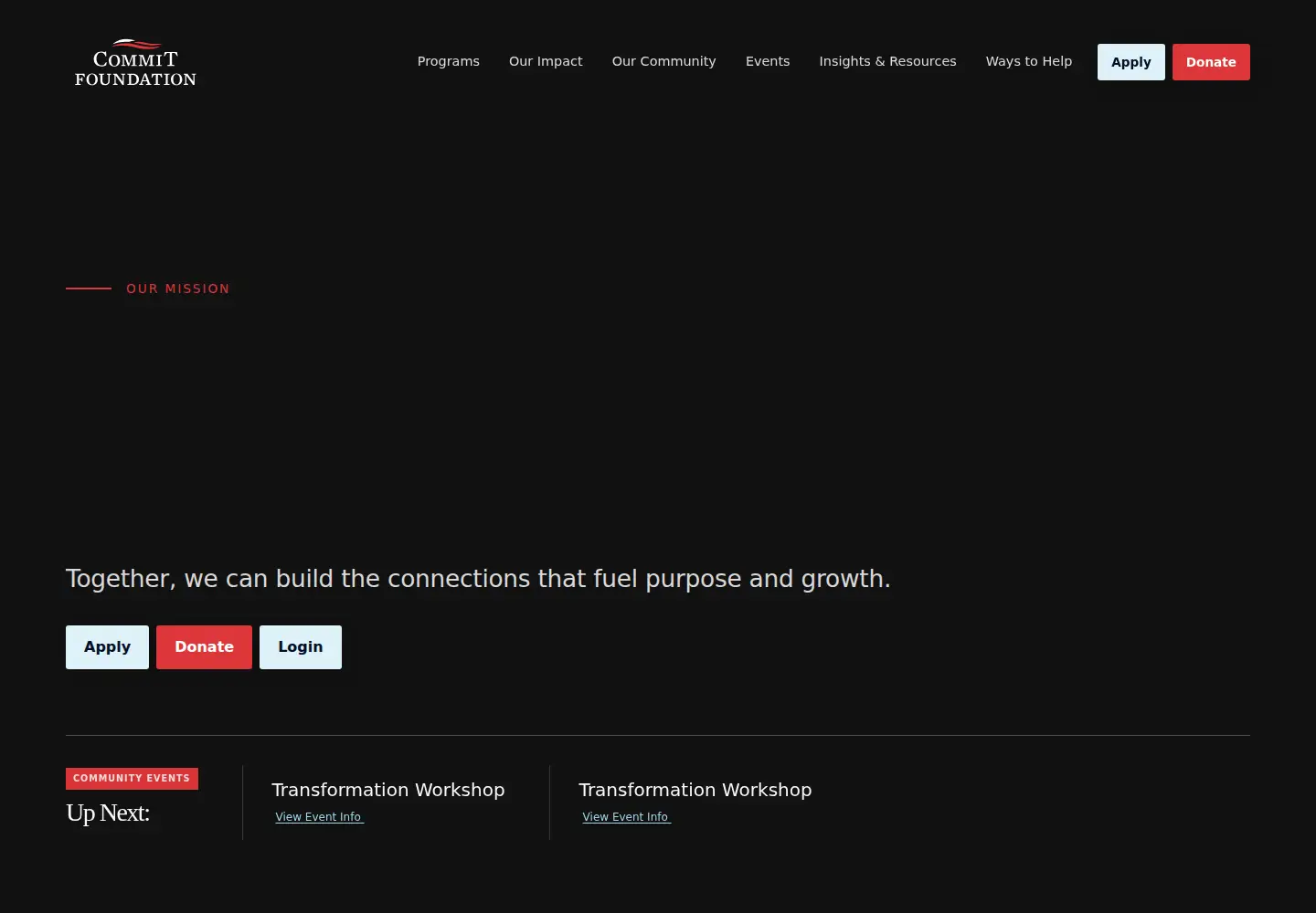 Screenshot of commitfoundation.org