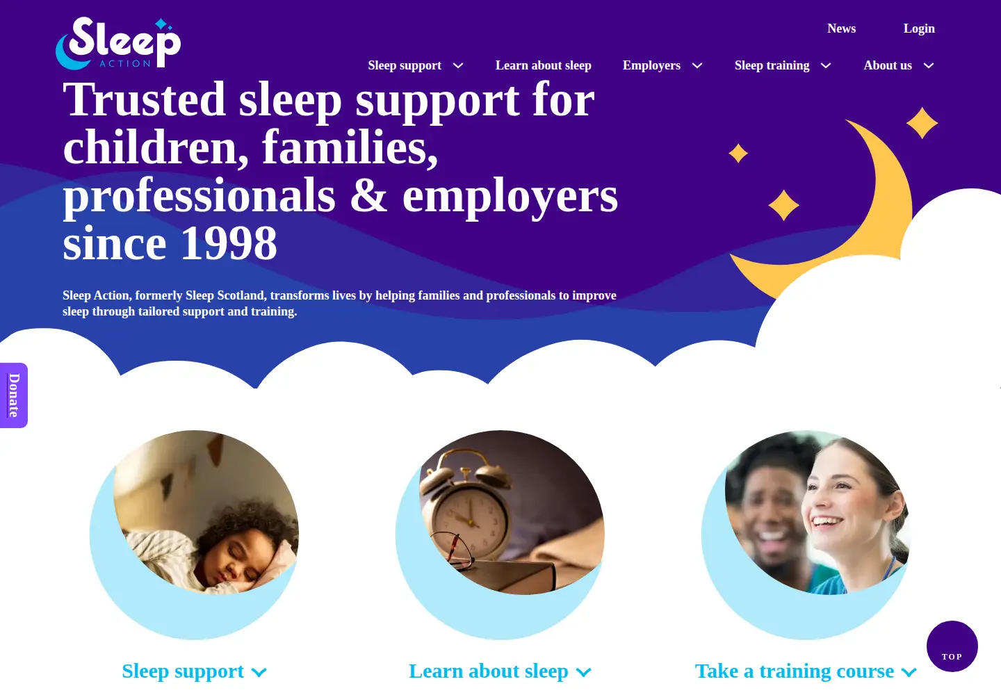 Screenshot of sleepaction.org