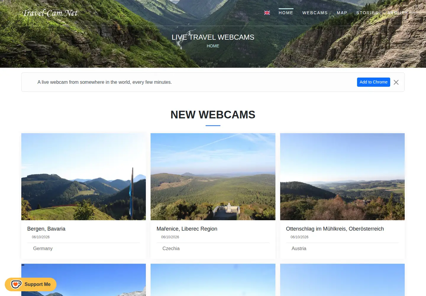 Screenshot of travel-cam.net