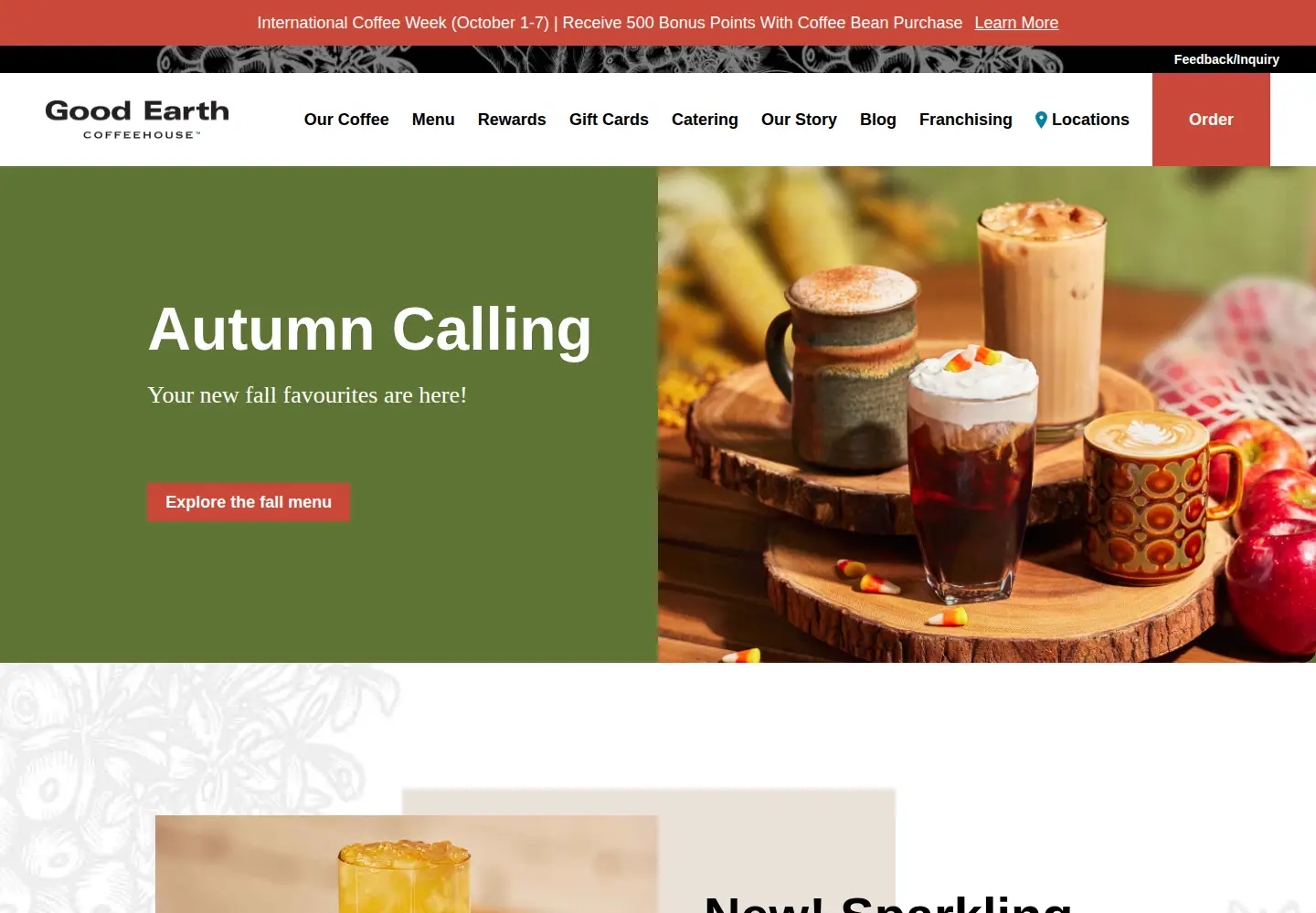 Screenshot of goodearthcoffeehouse.com