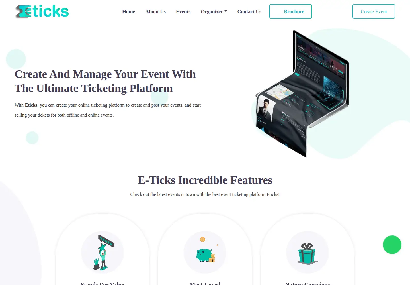 Screenshot of eticks.io
