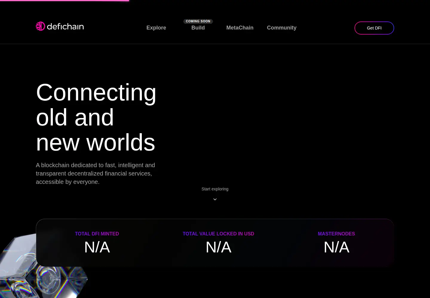 Screenshot of defichain.com