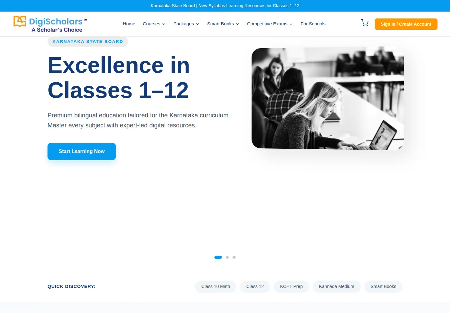 Screenshot of digischolars.com