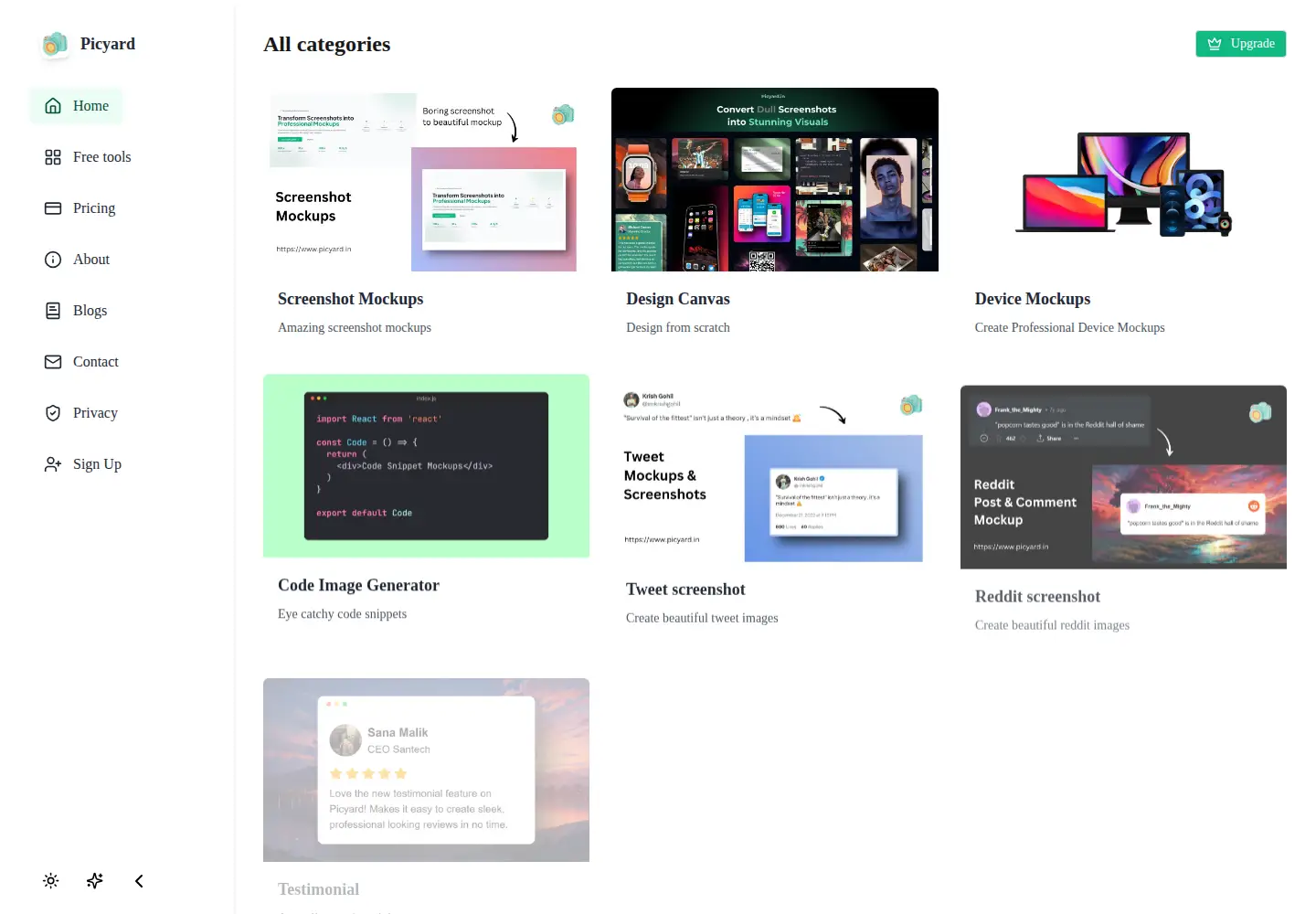 Screenshot of picyard.in