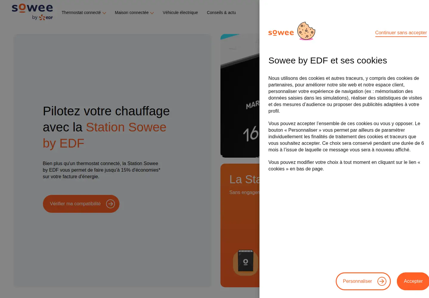 Captured homepage of sowee.fr in the current scan