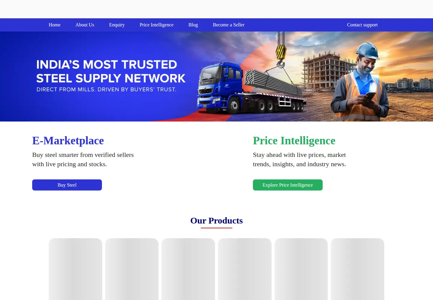 Screenshot of hashtagsteel.com