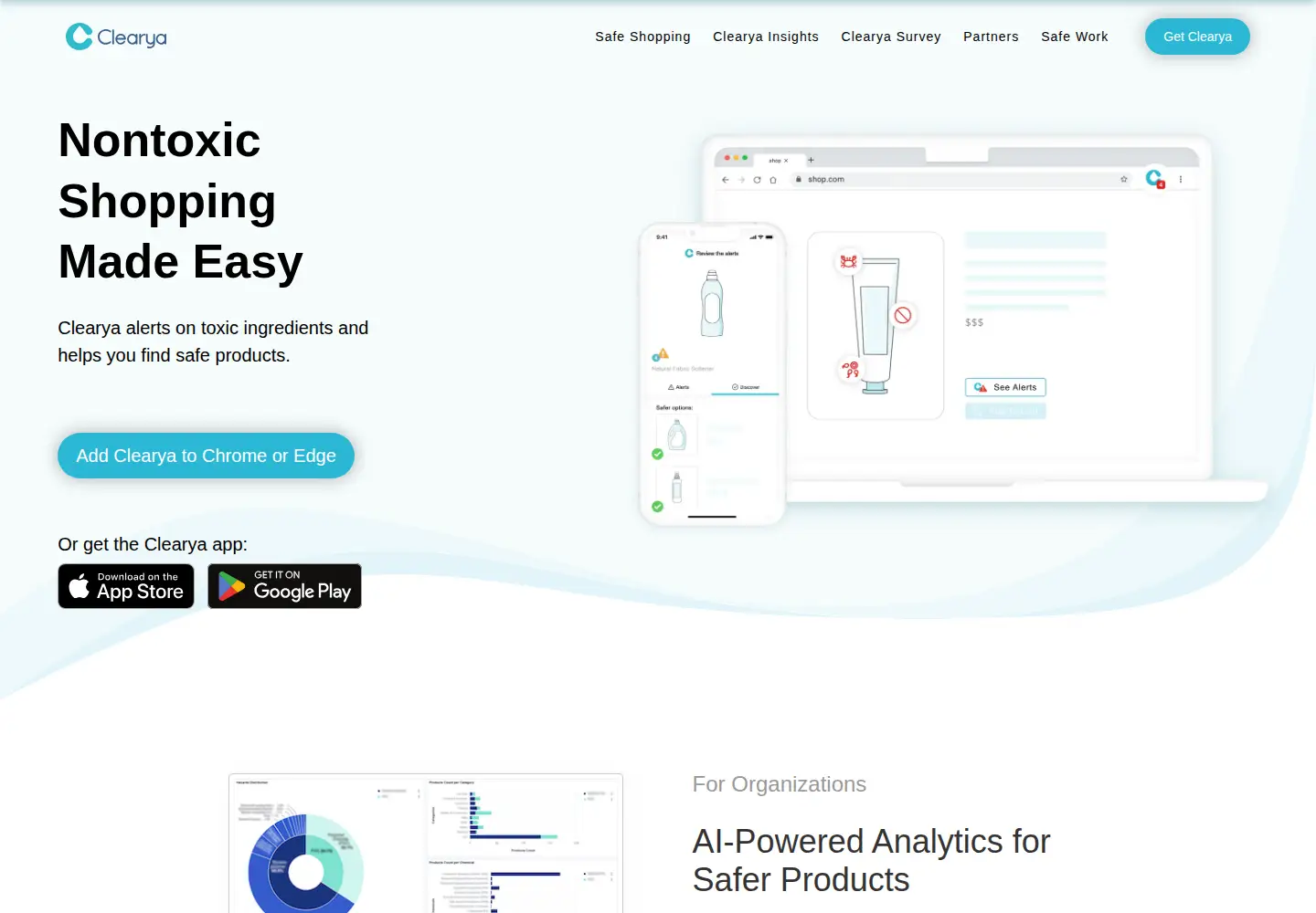 Screenshot of clearya.com