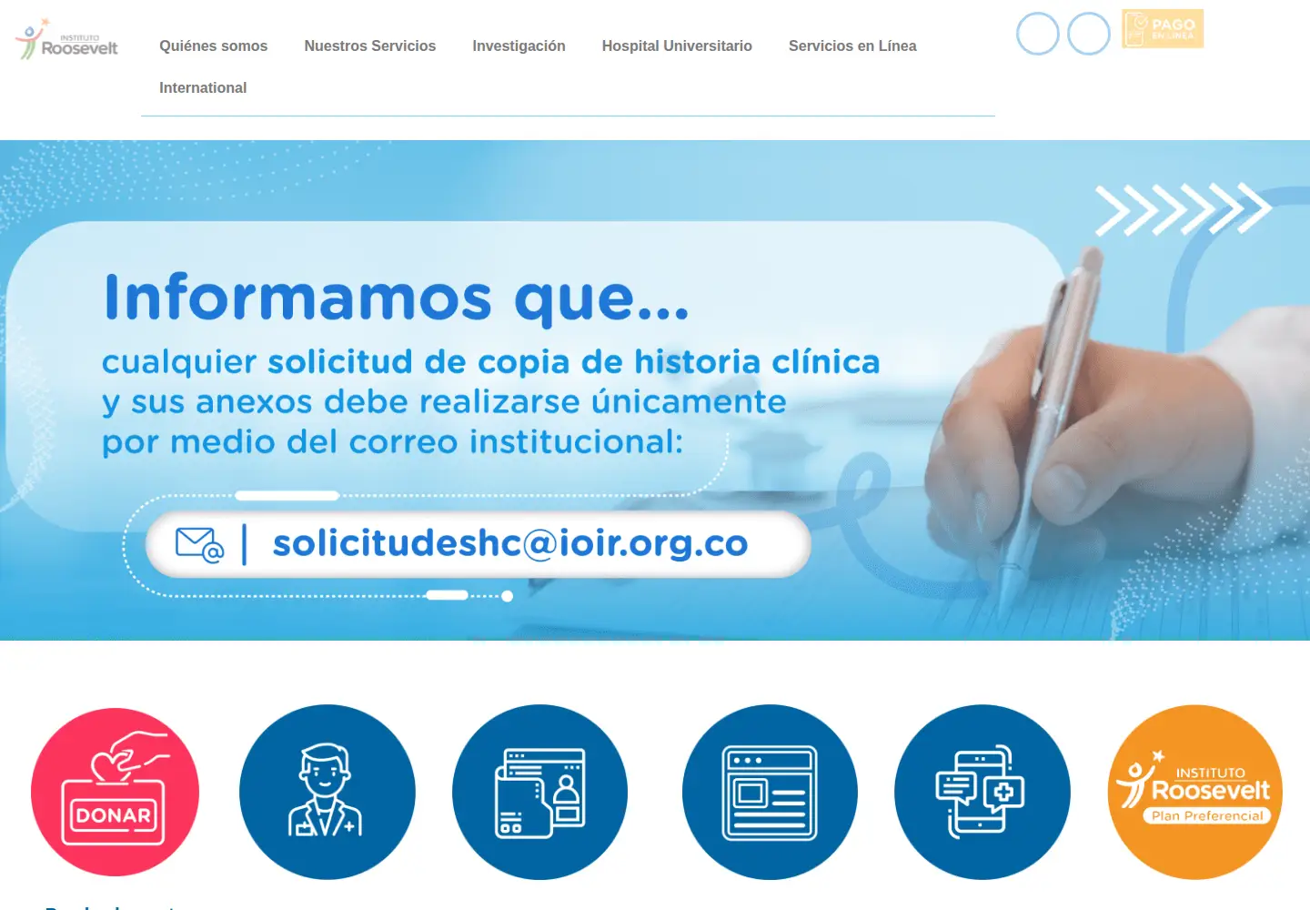 Screenshot of institutoroosevelt.com