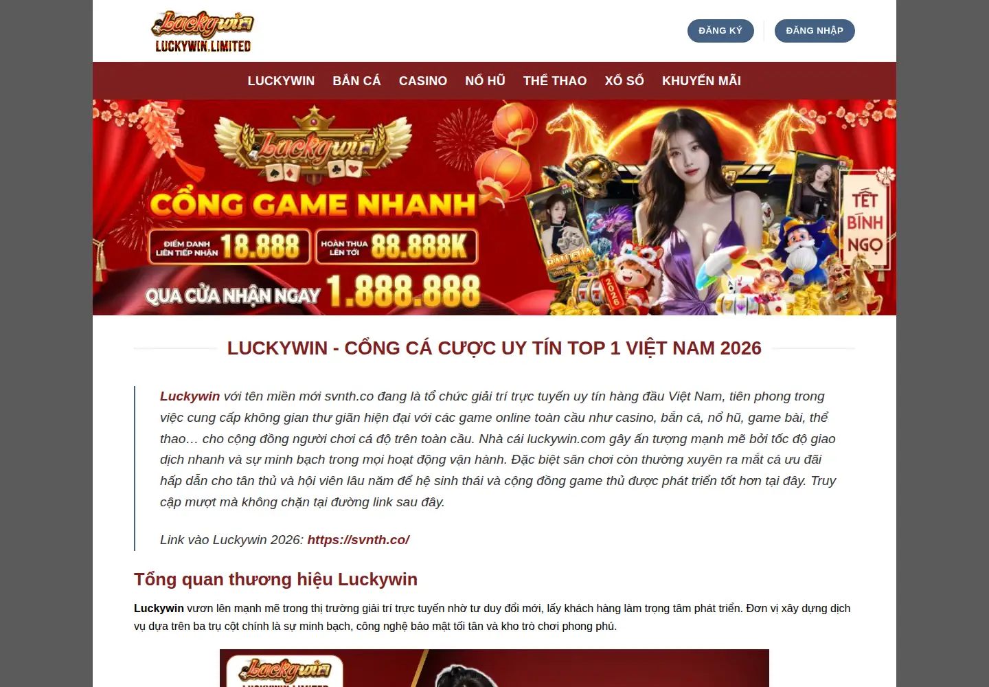 Screenshot of luckywin.limited