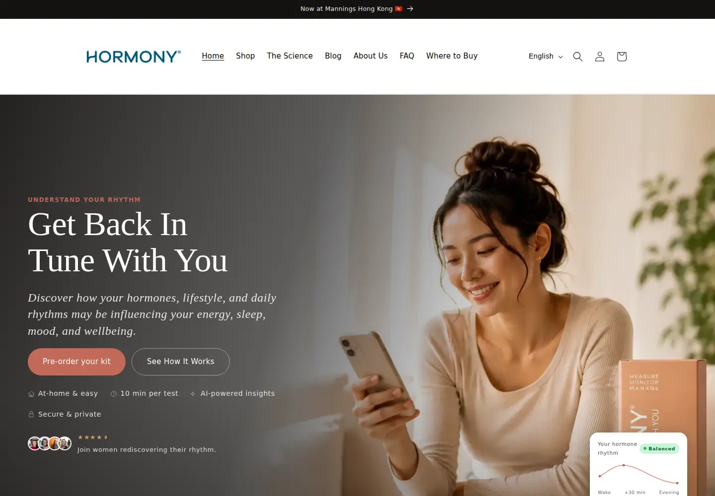 Screenshot of findhormony.com
