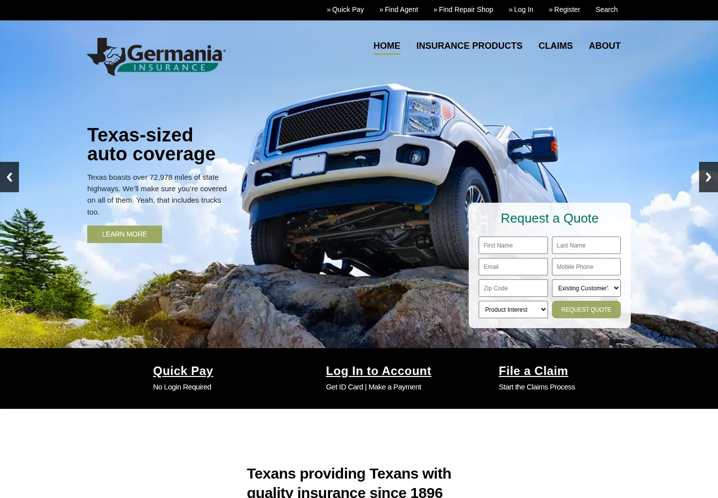 Screenshot of germaniainsurance.com