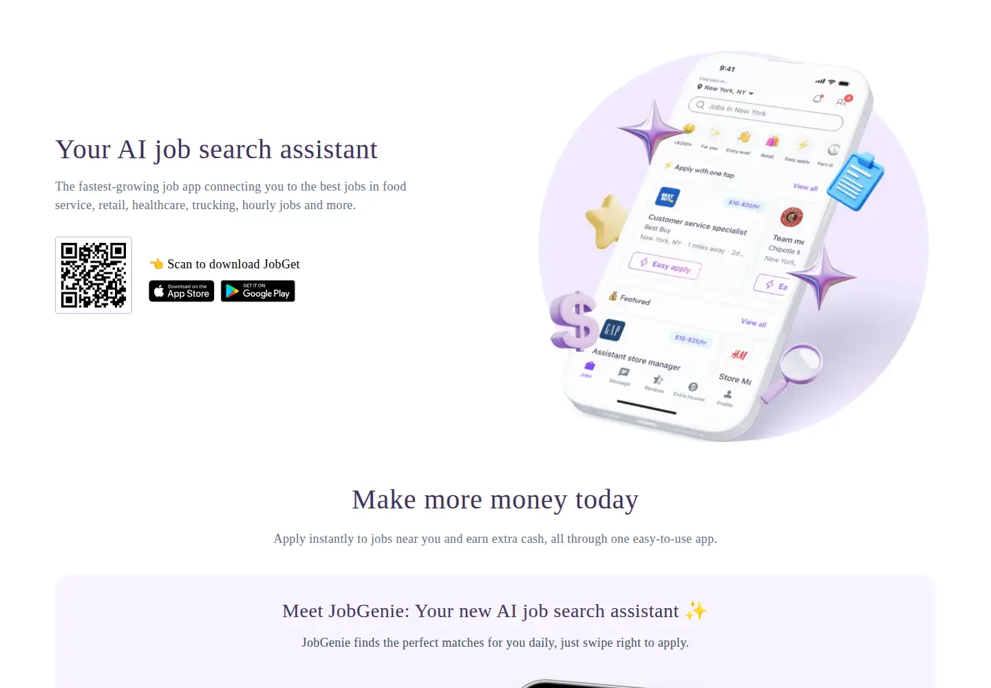 Captured homepage of jobget.com in the current scan