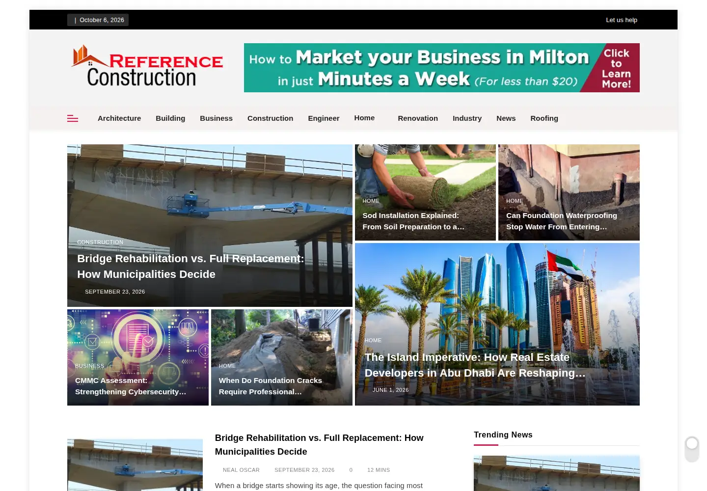 Screenshot of referenceconstruction.com