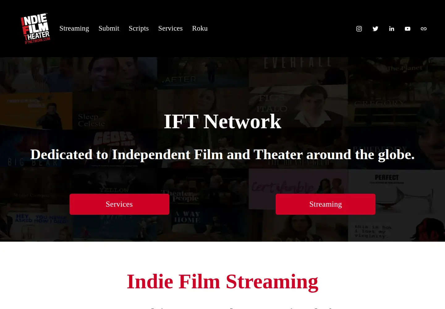 Captured homepage of iftnetwork.com in the current scan