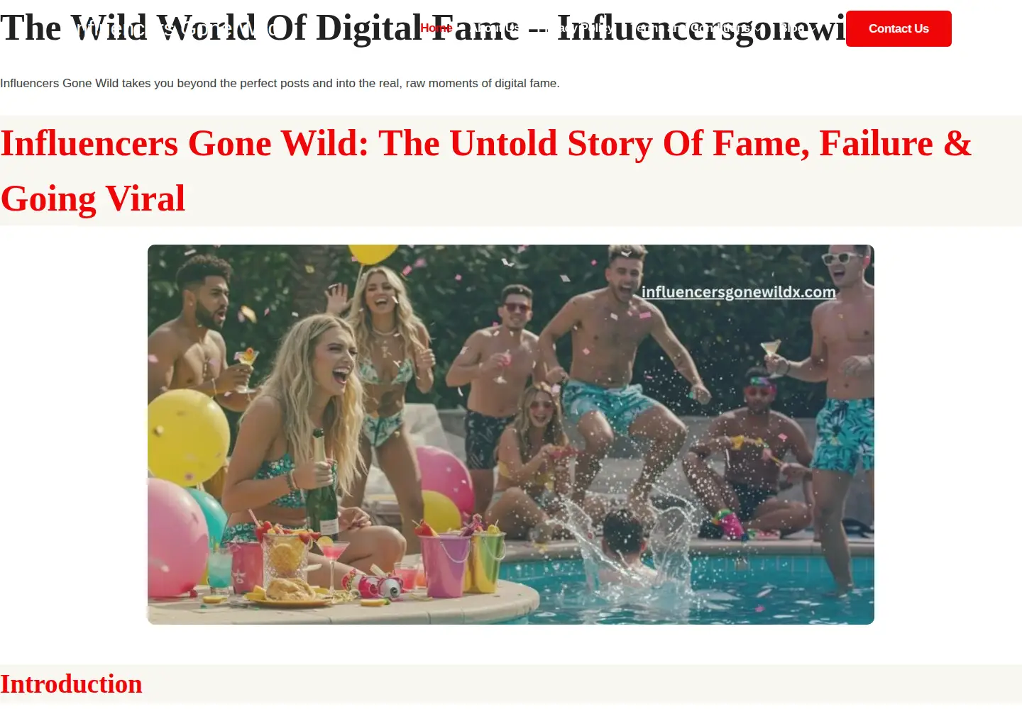 Screenshot of influencersgonewildx.com