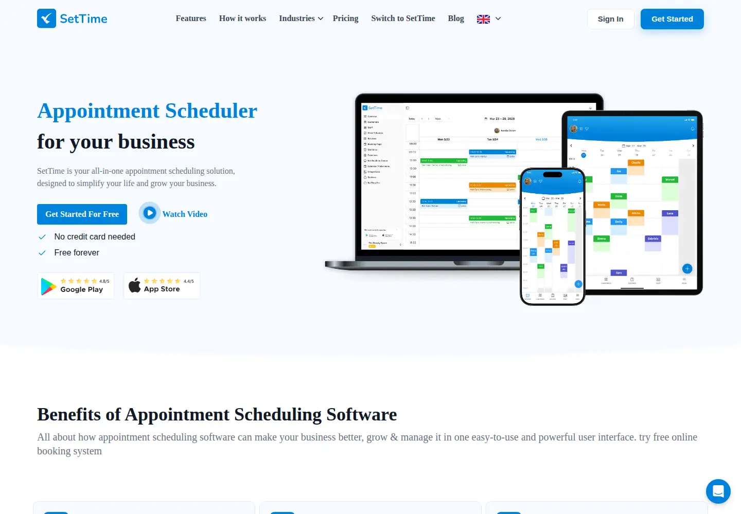 Screenshot of settime.io