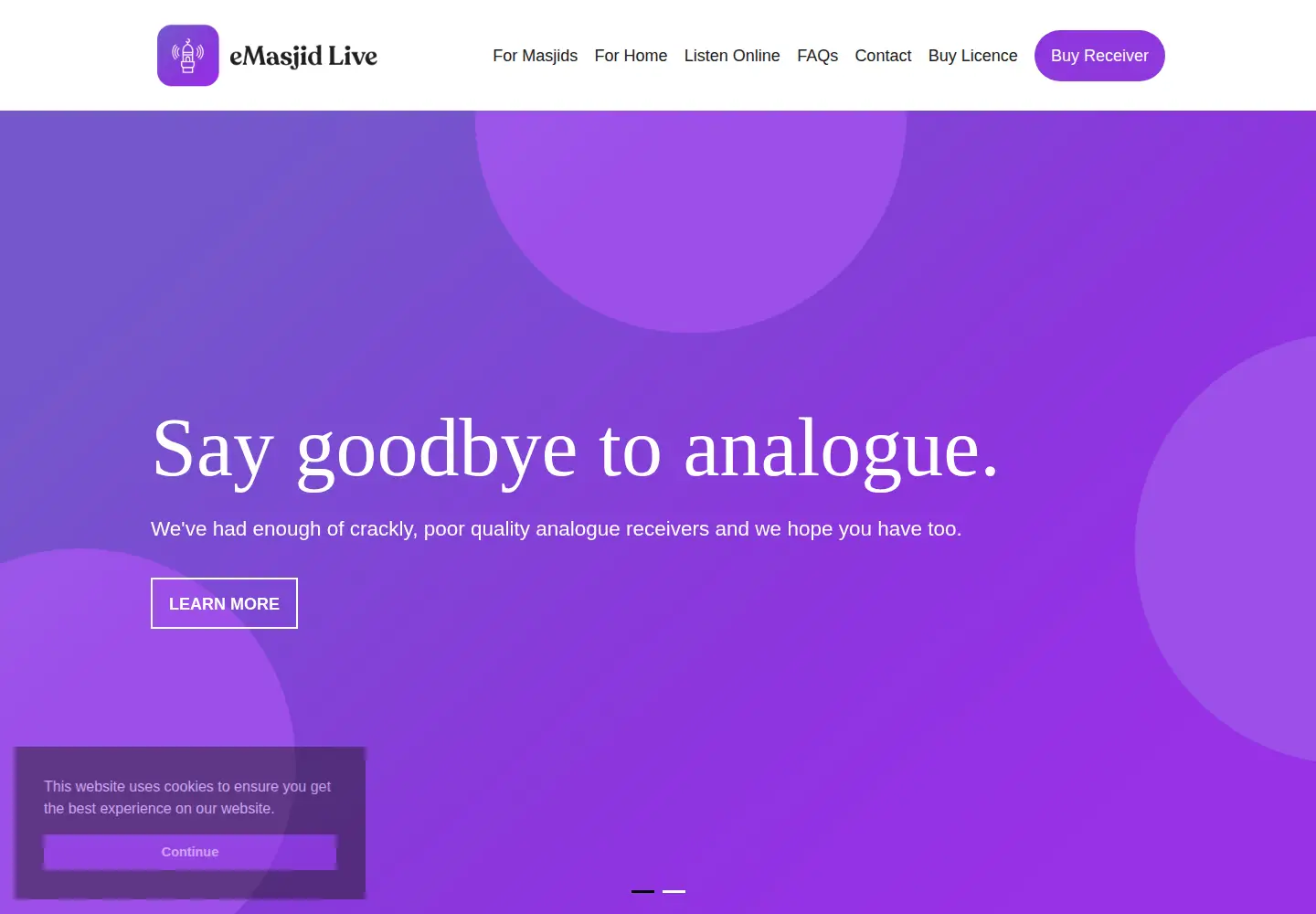 Screenshot of emasjidlive.co.uk