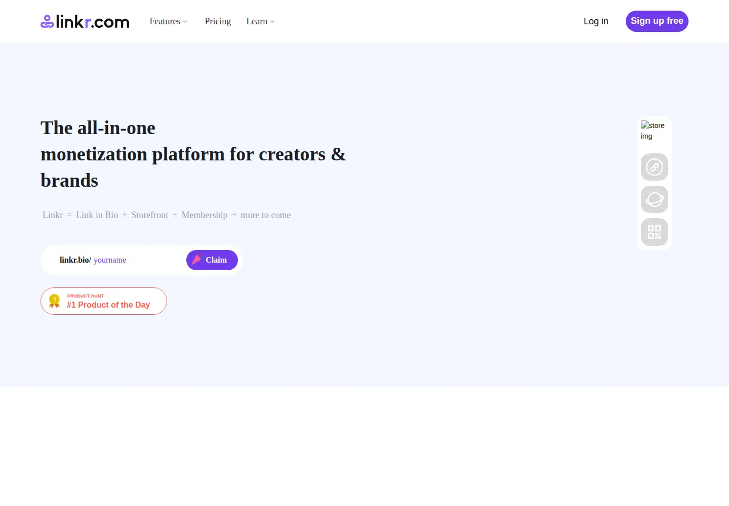 Screenshot of linkr.it