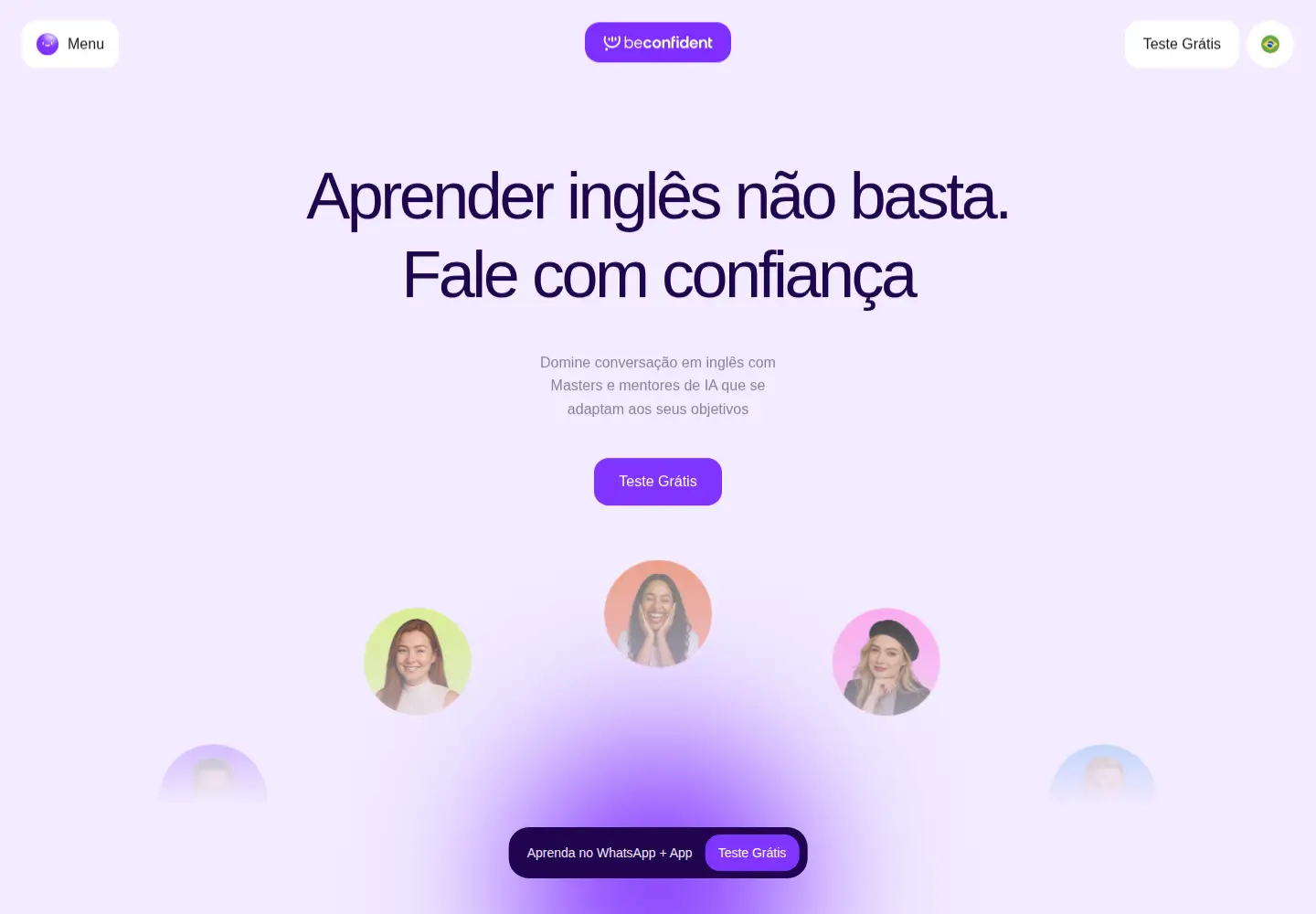 Captured homepage of beconfident.app in the current scan