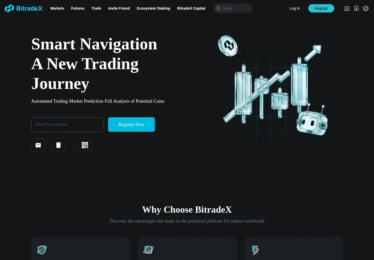Screenshot of bitradex.com
