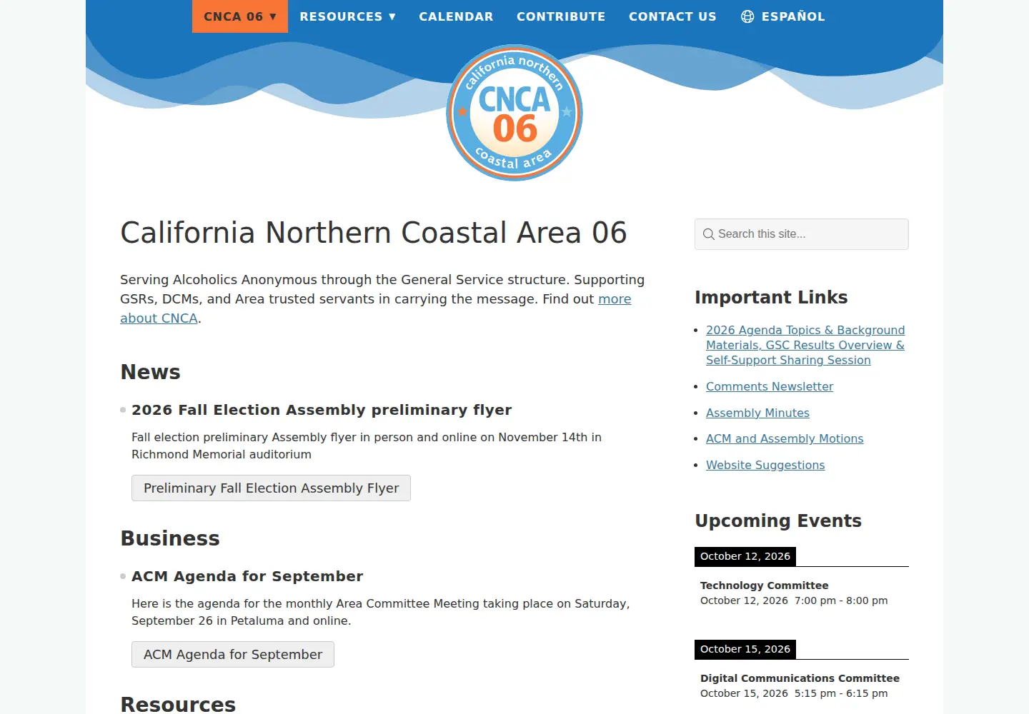 Screenshot of cnca06.org