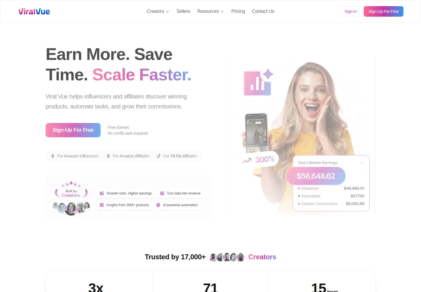 Captured homepage of viralvue.com in the current scan