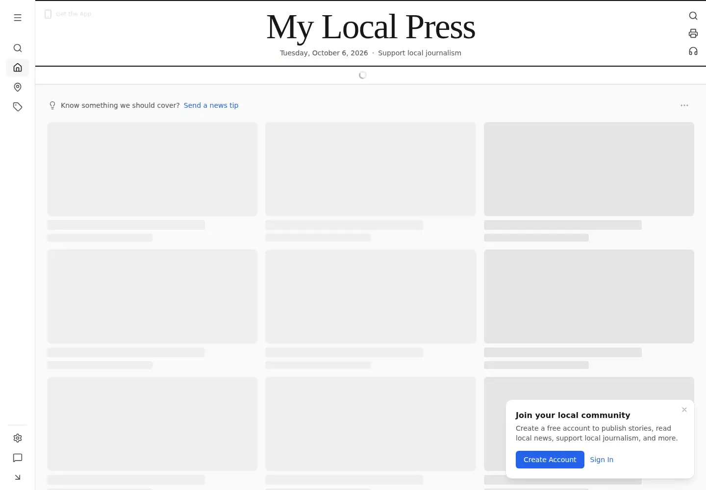 Screenshot of mylocalpress.com