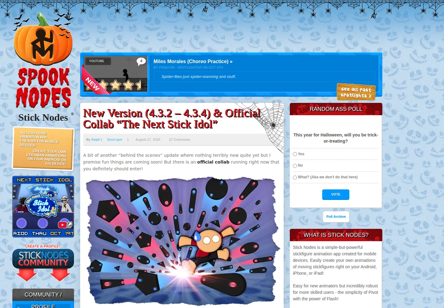Screenshot of sticknodes.com