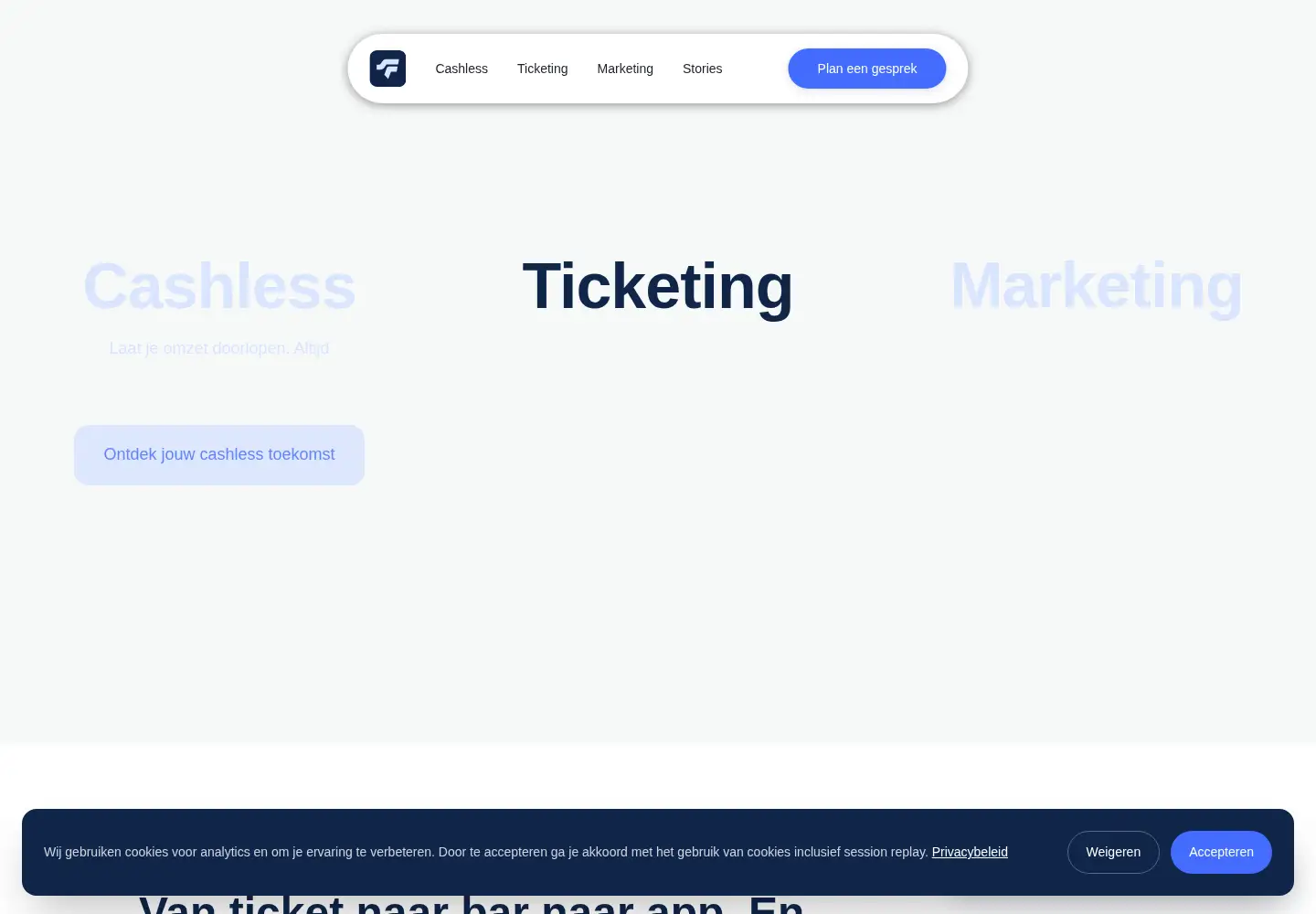 Captured homepage of fastlane.events in the current scan