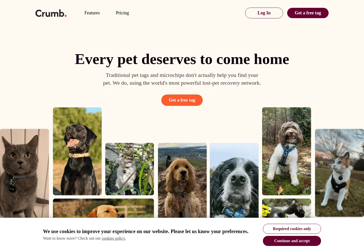 Screenshot of crumb.pet