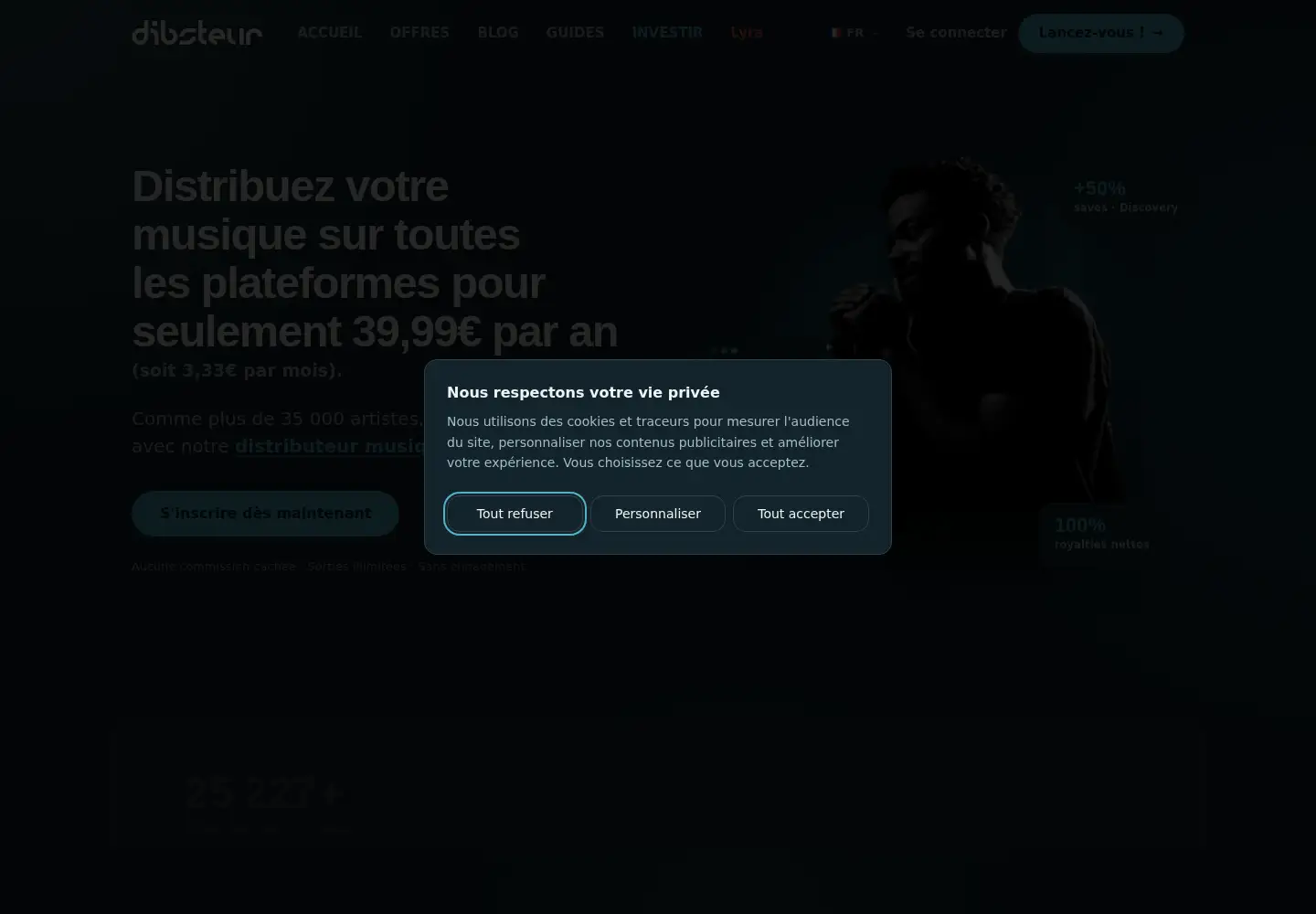Screenshot of dibsteur.com